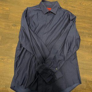 ALFANI BLUE MENS DRESS SHIRT